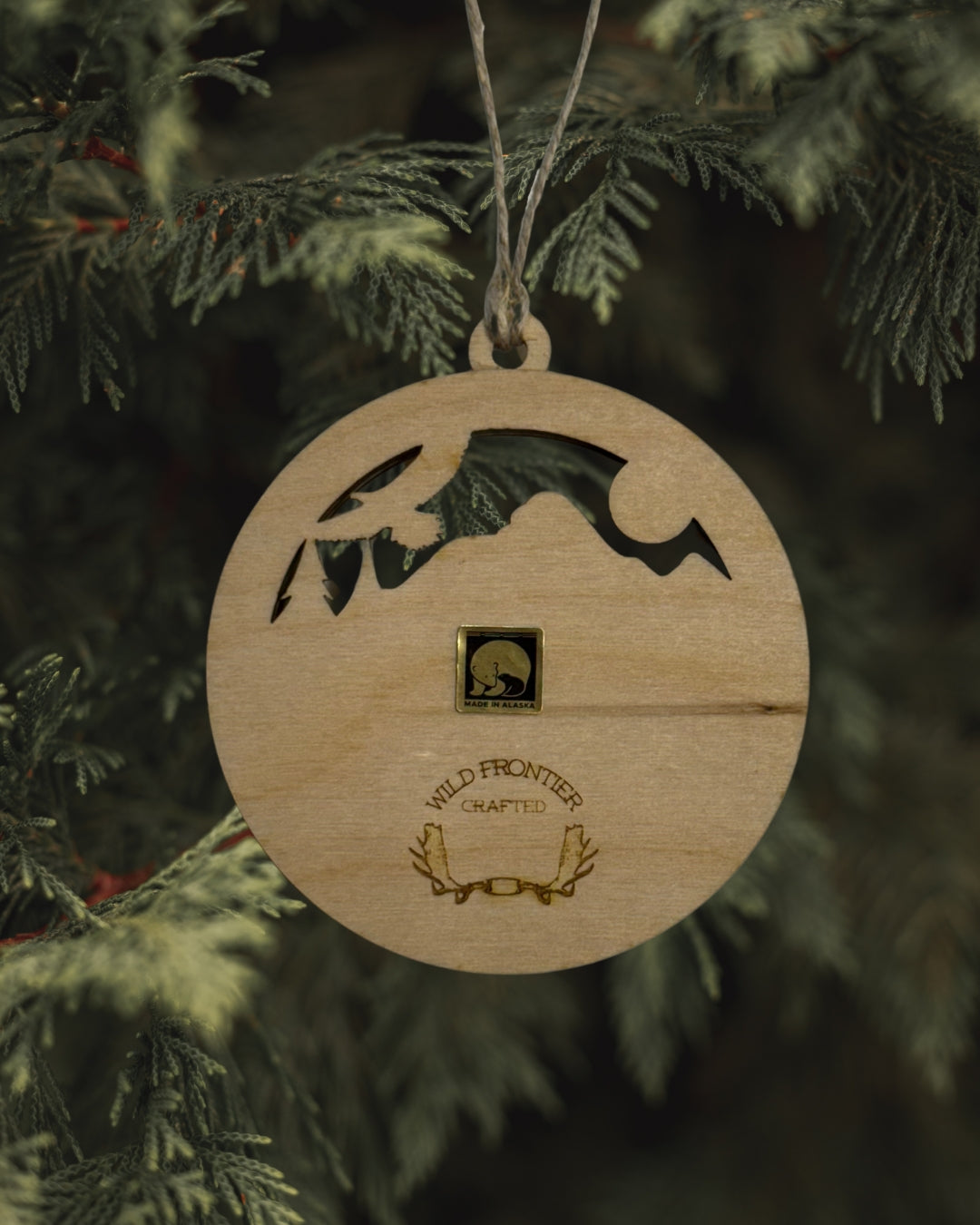 Sasquatch Santa Under the Midnight Sun Ornament