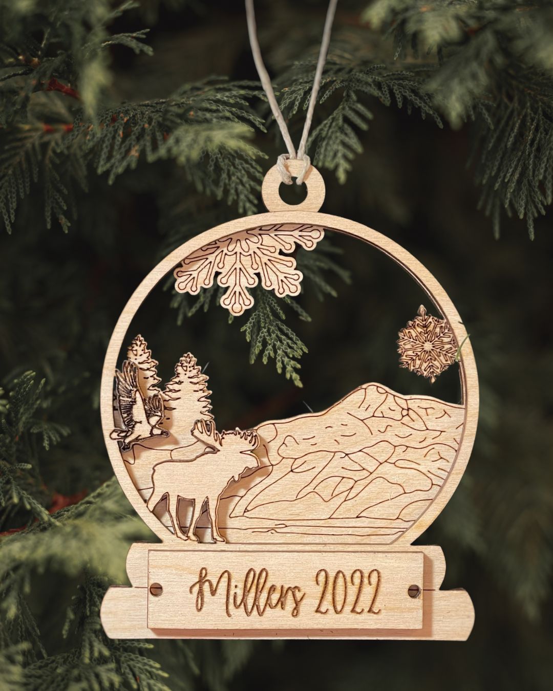 Alaska in a Snow Globe Ornament