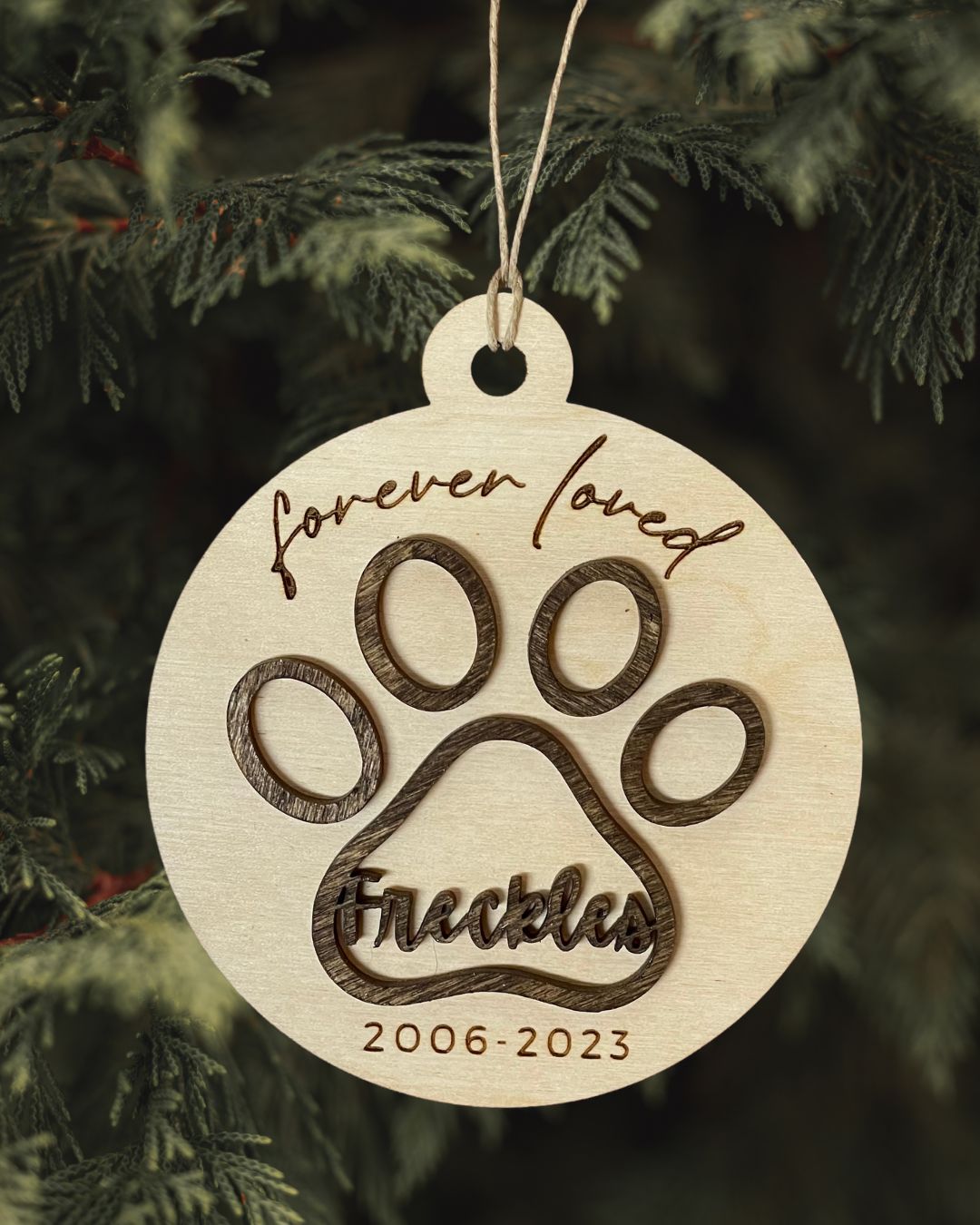 Memorial Ornament - Pet Paw Print