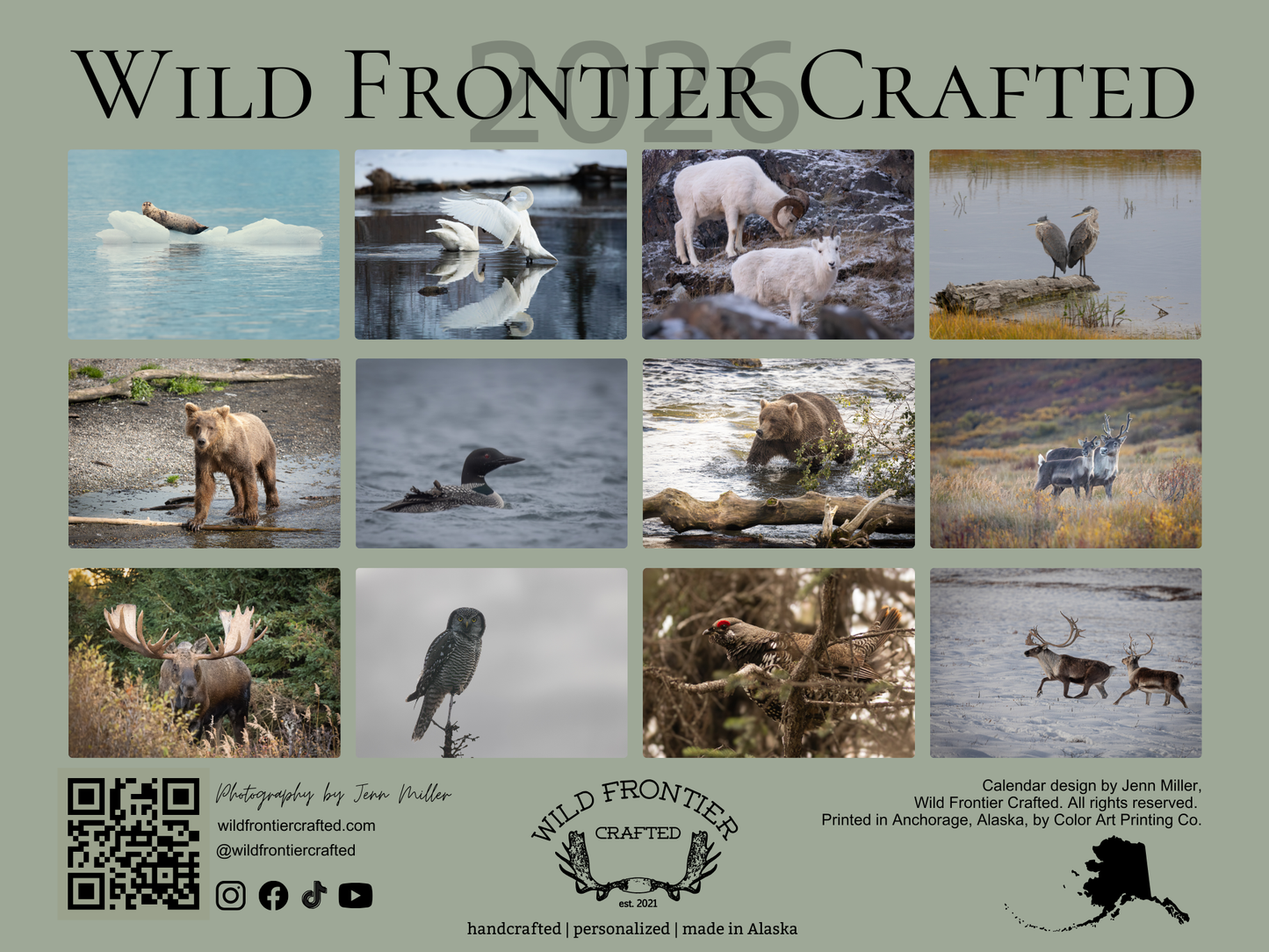 Alaska 2026 Wildlife Calendar