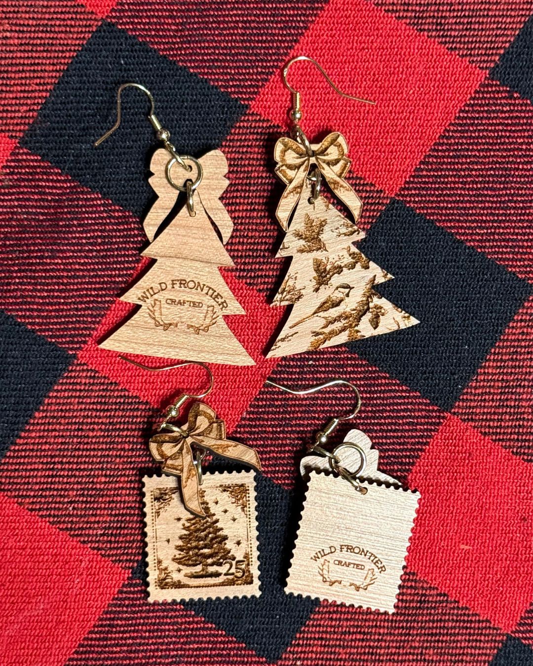 Vintage Christmas Tree Earrings