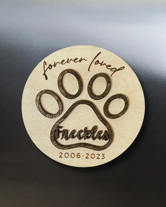 Memorial Magnet - Pet Paw Print