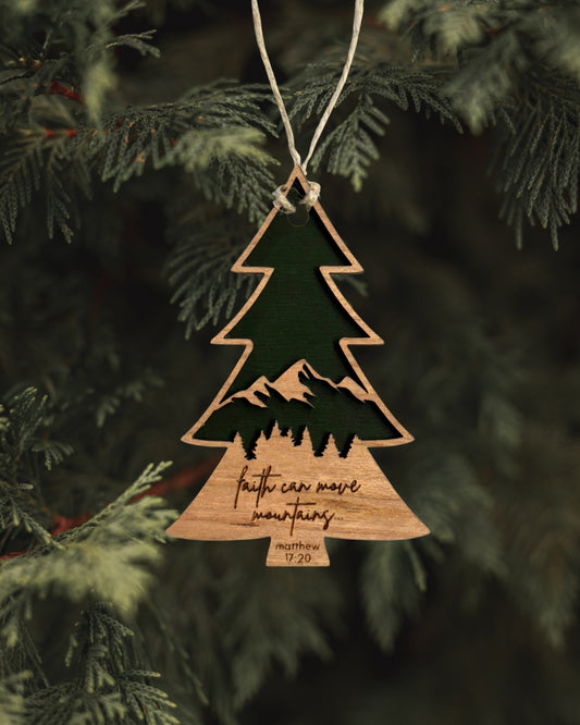 Faith Can Move Mountains Ornament