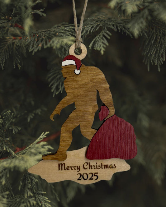 Sasquatch Santa Ornament