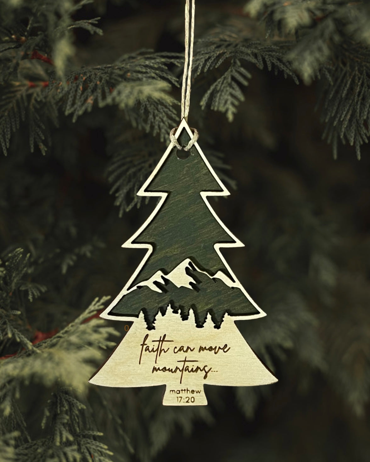 Faith Can Move Mountains Ornament