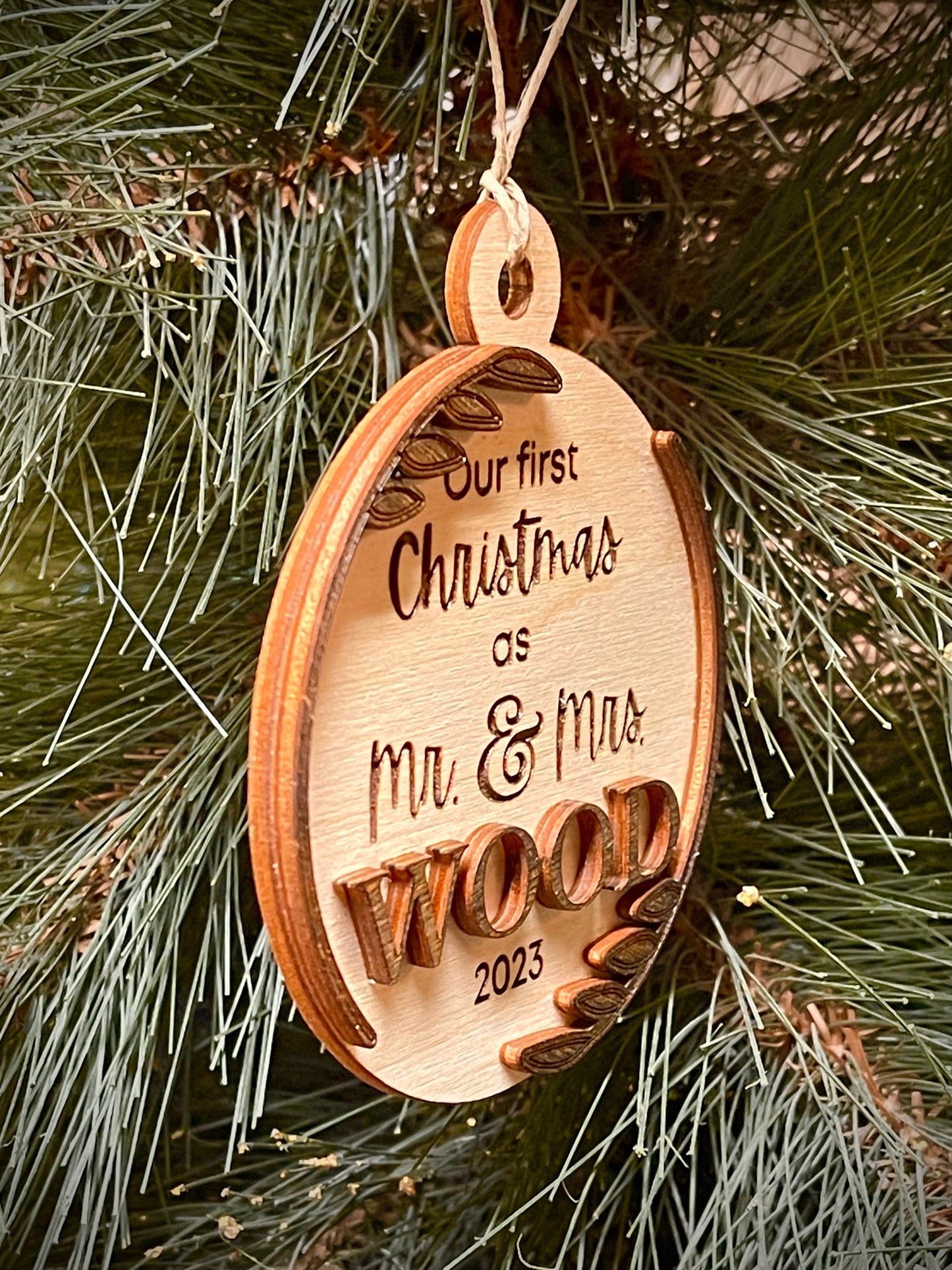 Our First Christmas as Mr. & Mrs. Ornament